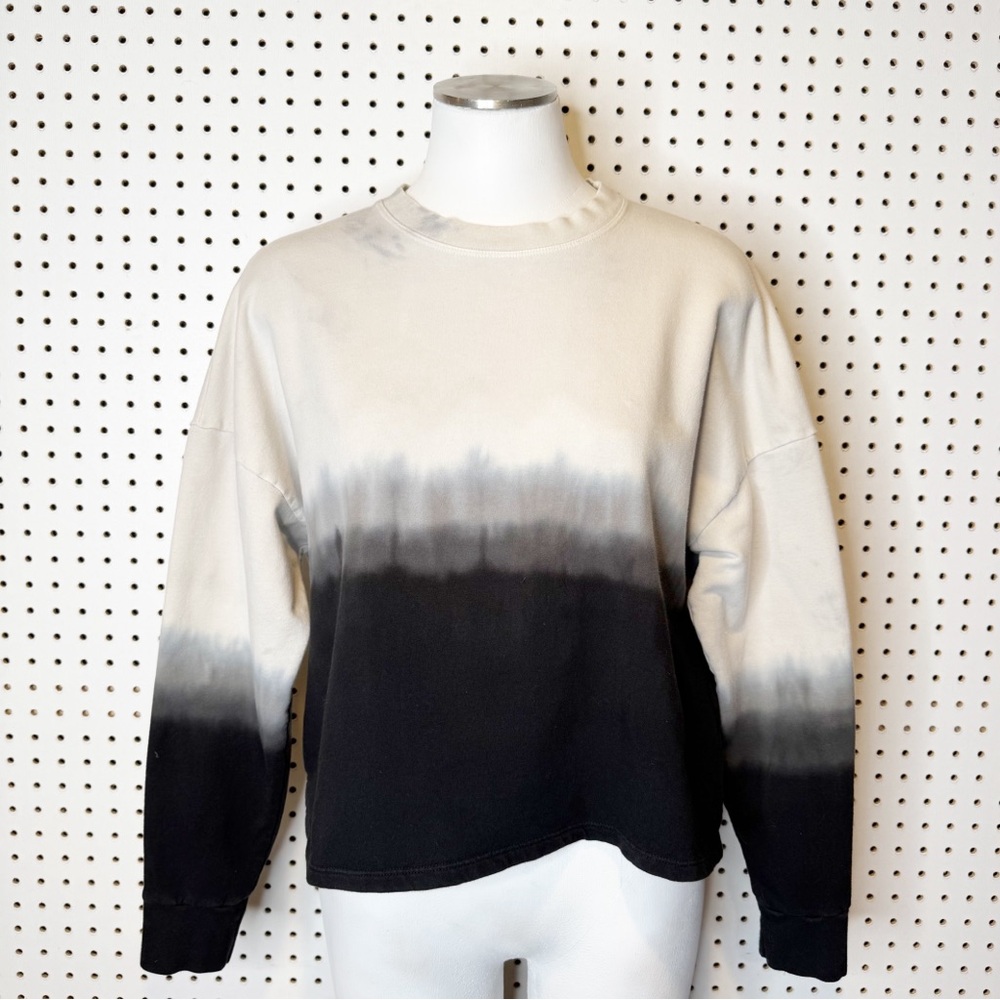 Electric & Rose | Ombre Crewneck T-Shirt, White, Grey,‎ Black Sz. M